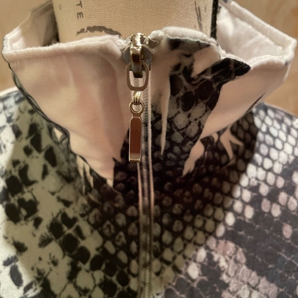 Bar link Zipper sweatshirt. Snake 🐍 print with Zebra 🦓 stripes. - Picture 9 of 11